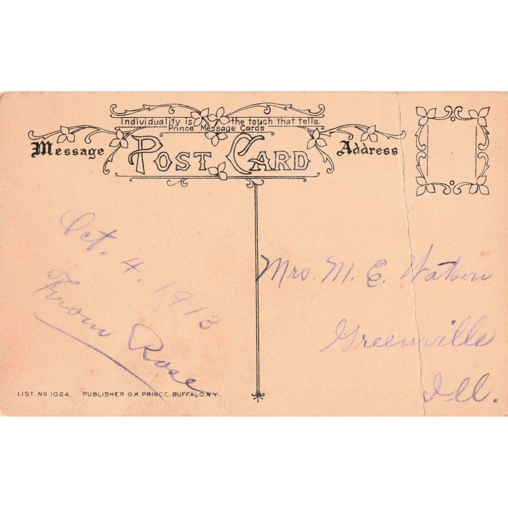 Vintage 1911 GK Prince Birthday Postcard Scenic Landscape Path Lake Poem 1913 - Picture 2 of 2